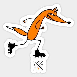 Smart skater fox Sticker